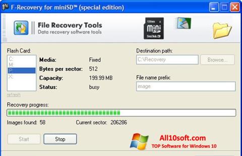 Screenshot F-Recovery SD untuk Windows 10