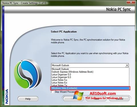 Screenshot Nokia PC Suite untuk Windows 10