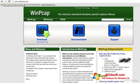 Screenshot WinPcap untuk Windows 10