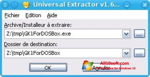 Screenshot Universal Extractor untuk Windows 10
