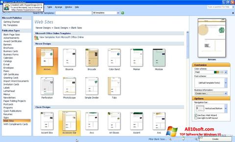 Screenshot Microsoft Publisher untuk Windows 10