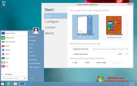 Screenshot Start8 untuk Windows 10