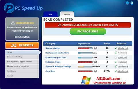 Screenshot PC Speed Up untuk Windows 10