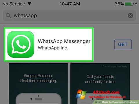 Screenshot WhatsApp untuk Windows 10