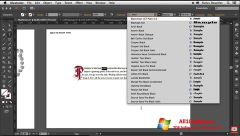 Screenshot Adobe Illustrator untuk Windows 10