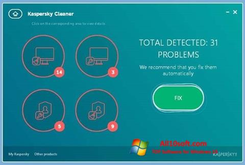 Screenshot Kaspersky Cleaner untuk Windows 10