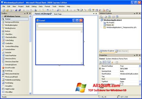 Screenshot Microsoft Visual Basic untuk Windows 10