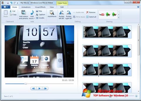Screenshot Windows Live Movie Maker untuk Windows 10