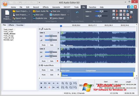 Screenshot AVS Audio Editor untuk Windows 10