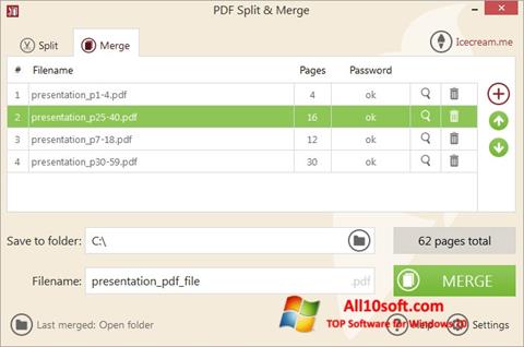 Screenshot PDF Split and Merge untuk Windows 10