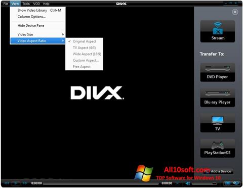 Screenshot DivX Player untuk Windows 10