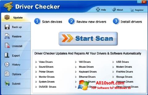 Screenshot Driver Checker untuk Windows 10