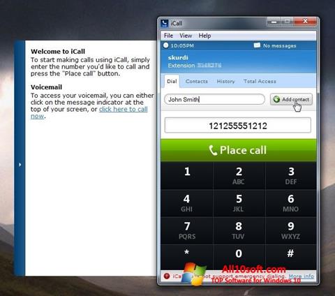 Screenshot iCall untuk Windows 10