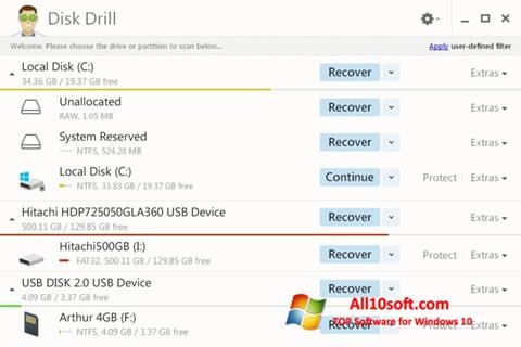 Screenshot Disk Drill untuk Windows 10