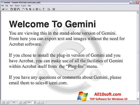 Screenshot Gemini untuk Windows 10