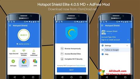 Screenshot Hotspot Shield untuk Windows 10