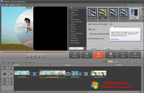 Screenshot Movavi Video Editor untuk Windows 10