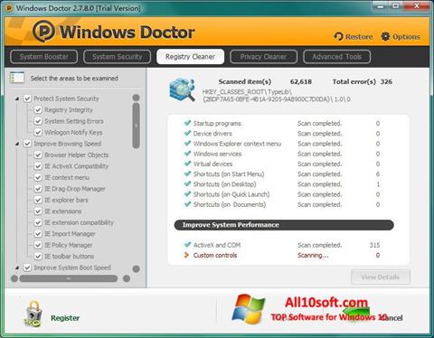 Screenshot Windows Doctor untuk Windows 10