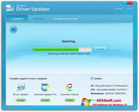 Screenshot Carambis Driver Updater untuk Windows 10