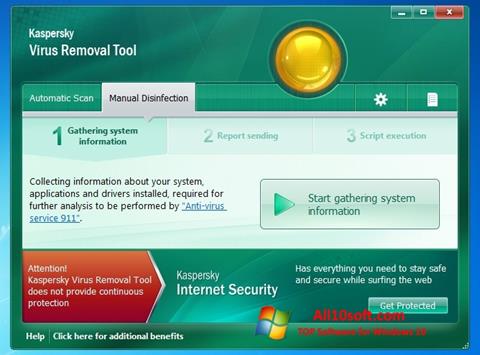 Screenshot Kaspersky Virus Removal Tool untuk Windows 10