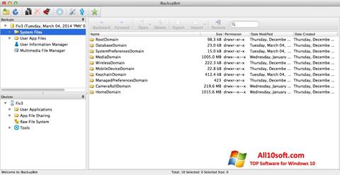 Screenshot iBackupBot untuk Windows 10