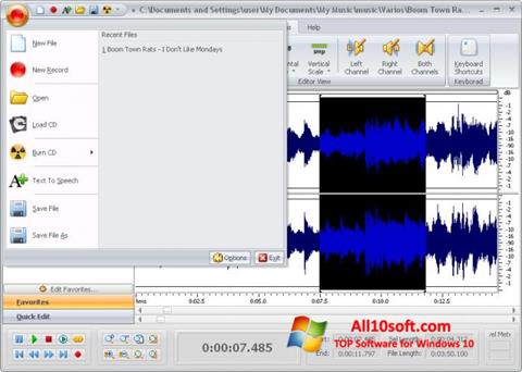 Screenshot Free Audio Editor untuk Windows 10