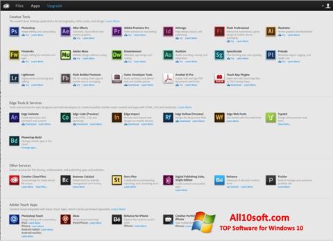 Screenshot Adobe Creative Cloud untuk Windows 10