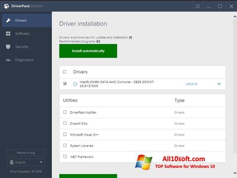 Screenshot DriverPack Solution untuk Windows 10