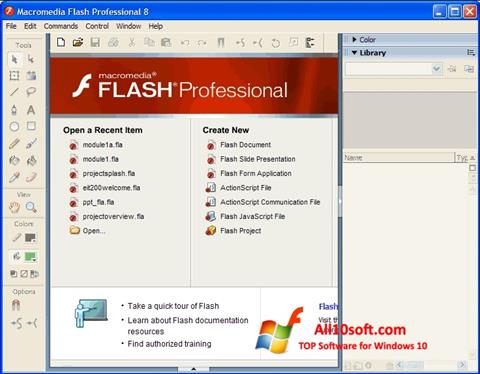 Screenshot Macromedia Flash Player untuk Windows 10