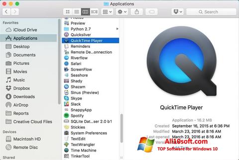 Screenshot QuickTime Pro untuk Windows 10