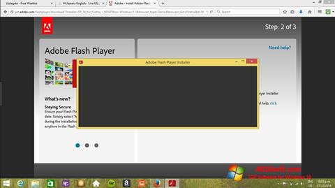 Screenshot Adobe Flash Player untuk Windows 10