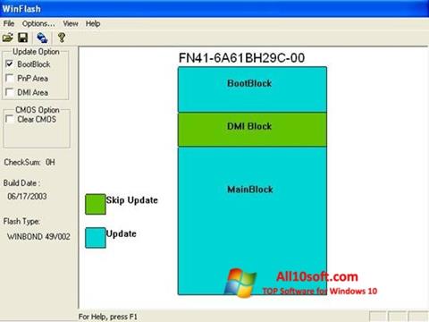 Screenshot WinFlash untuk Windows 10