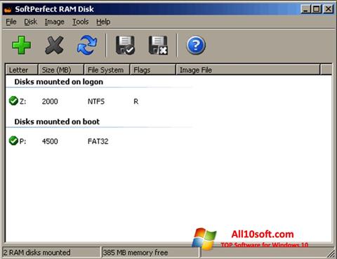 Screenshot SoftPerfect RAM Disk untuk Windows 10