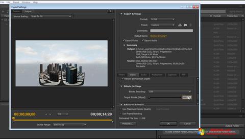 Screenshot Adobe Media Encoder untuk Windows 10