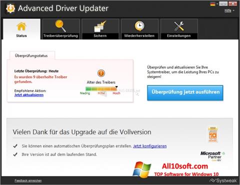 Screenshot Advanced Driver Updater untuk Windows 10