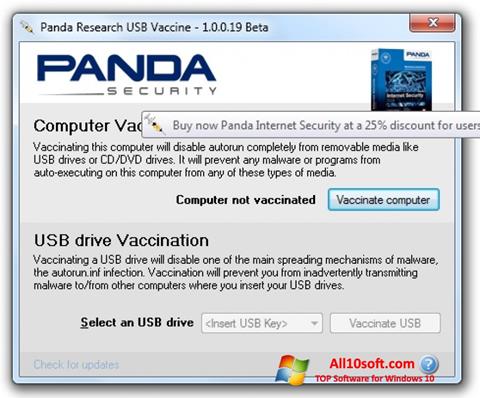 Screenshot Panda USB Vaccine untuk Windows 10