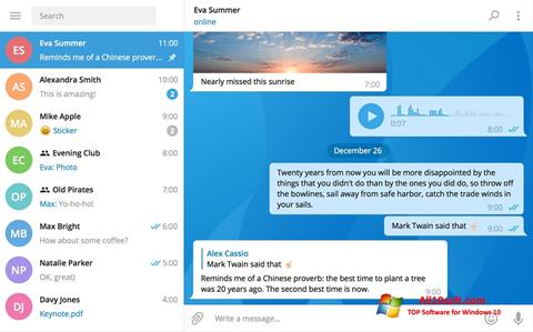 Screenshot Telegram Desktop untuk Windows 10