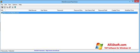 Screenshot WebBrowserPassView untuk Windows 10