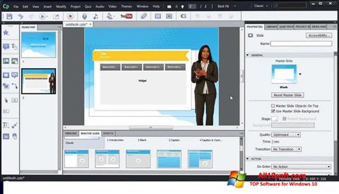 Screenshot Adobe Captivate untuk Windows 10