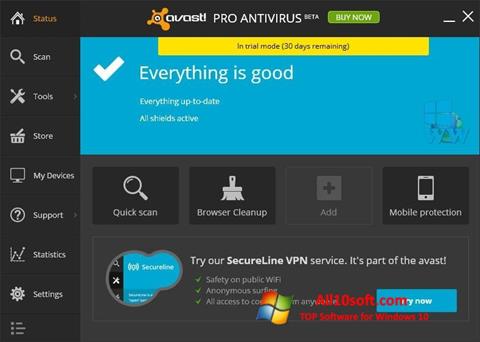 Screenshot Avast! Pro Antivirus untuk Windows 10