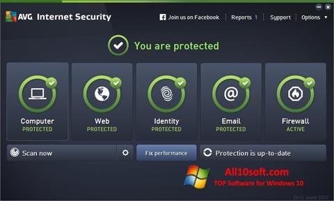 Screenshot AVG Internet Security untuk Windows 10
