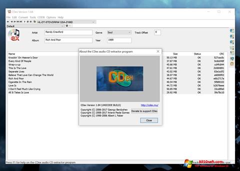 Screenshot CDex untuk Windows 10