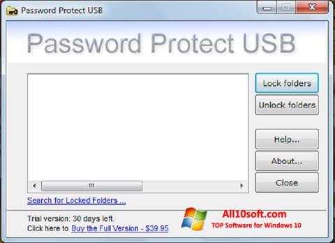 Screenshot Password Protect USB untuk Windows 10