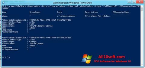 Screenshot Windows PowerShell untuk Windows 10